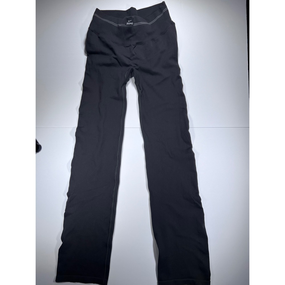 Nike x SKIMS Ribbed Lounge Pants Womens 2XL Black High Waisted Ruched Leggings